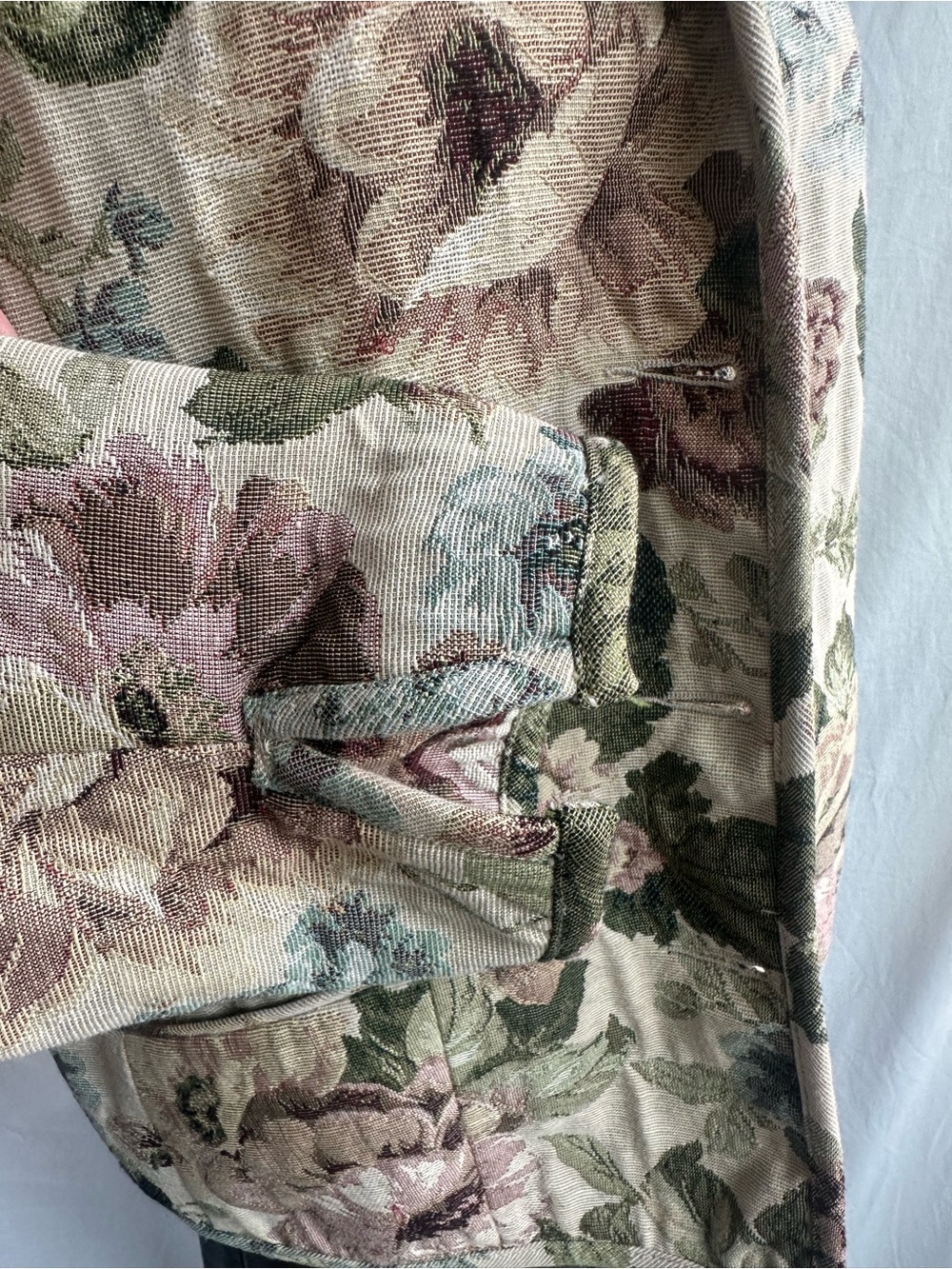 Vintage Napa Valley Tapestry Floral Barn Coat Petite L - Picture 9 of 15